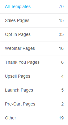 LeadPages left tool bar