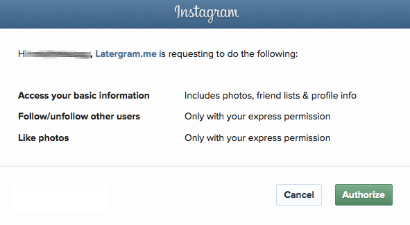 Instagram-authorize