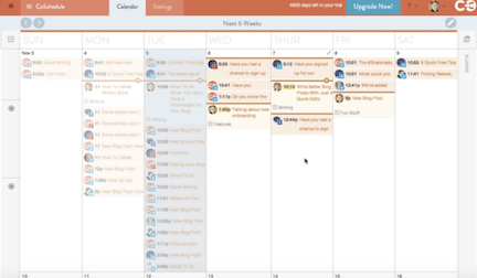 Social Media Schedule Snapshot: CoSchedule Editorial Calendar